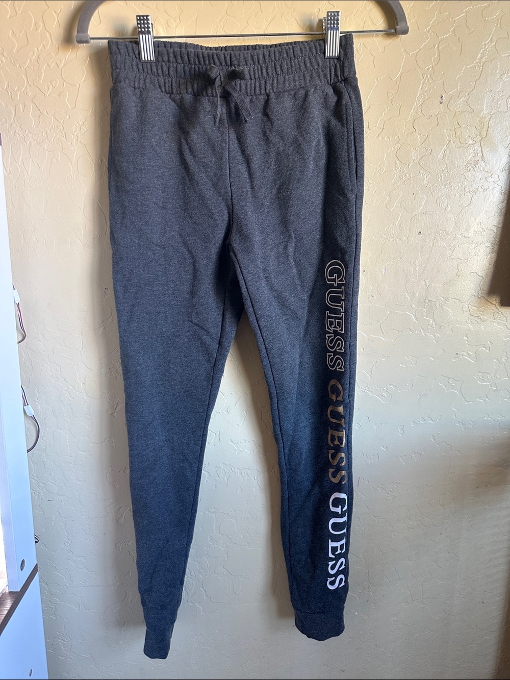Guess Dark Gray Logo Jogger Pants